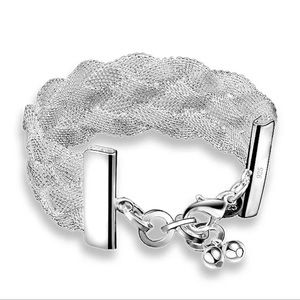 Silver Braided Bracelet